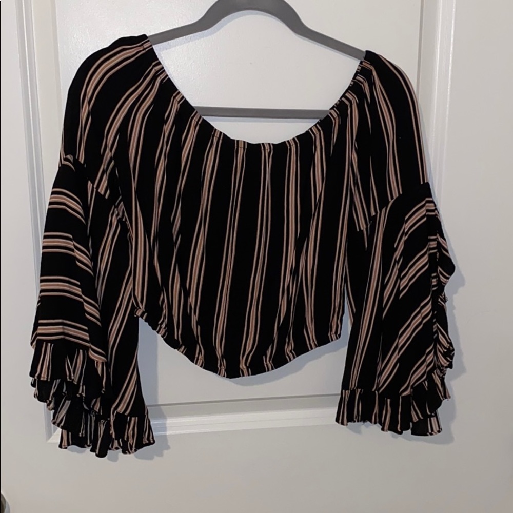 Women’s off the shoulder top.